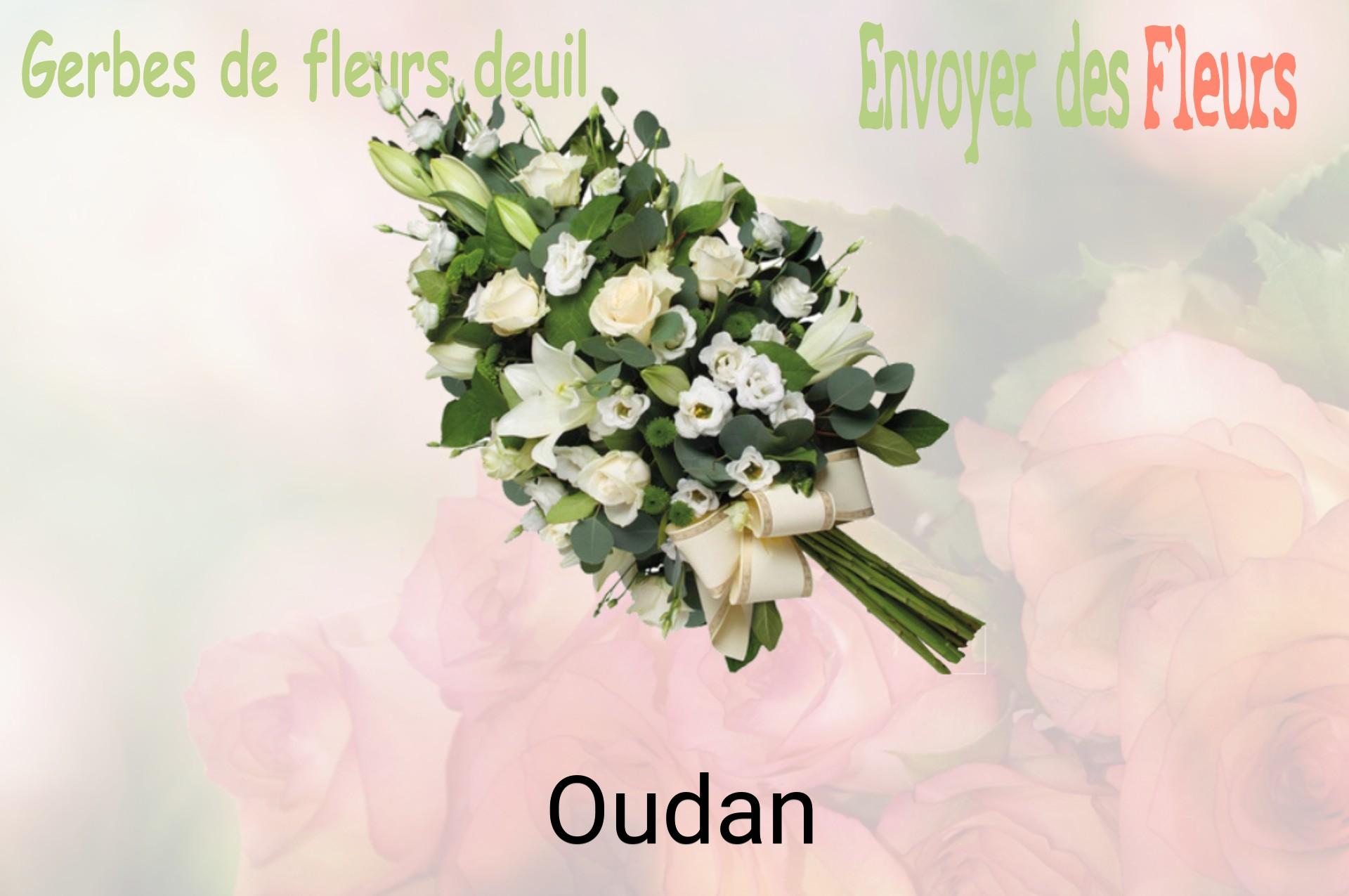 Gerbe de fleurs de deuil livrée à Oudan